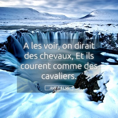 Picture 05 - Joël 2:4 LSG - A les voir, on dirait des chevaux, Et ils courent - Bible Verse Picture