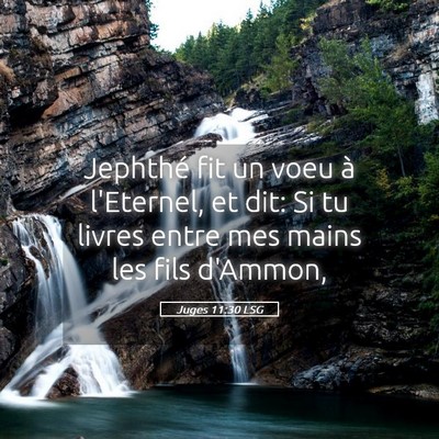 Picture 05 - Juges 11:30 LSG - Jephthé fit un voeu à l'Eternel, et dit: Si tu - Bible Verse Picture