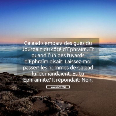 Picture 05 - Juges 12:5 LSG - Galaad s'empara des gués du Jourdain du côté - Bible Verse Picture