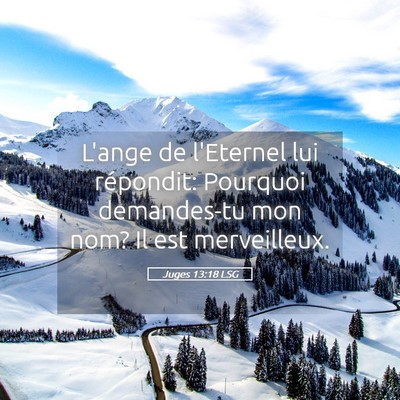 Picture 05 - Juges 13:18 LSG - L'ange de l'Eternel lui répondit: Pourquoi - Bible Verse Picture