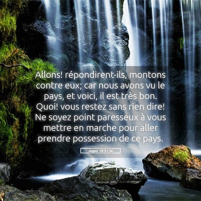 Picture 05 - Juges 18:9 LSG - Allons! répondirent-ils, montons contre eux; car - Bible Verse Picture