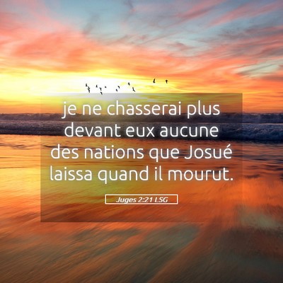 Picture 05 - Juges 2:21 LSG - je ne chasserai plus devant eux aucune des - Bible Verse Picture