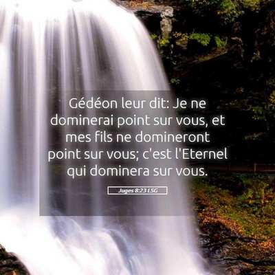 Picture 05 - Juges 8:23 LSG - Gédéon leur dit: Je ne dominerai point sur - Bible Verse Picture
