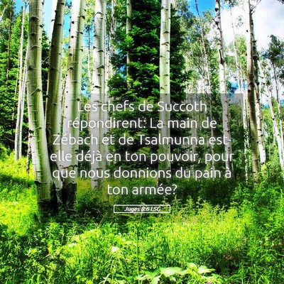 Picture 05 - Juges 8:6 LSG - Les chefs de Succoth répondirent: La main de - Bible Verse Picture