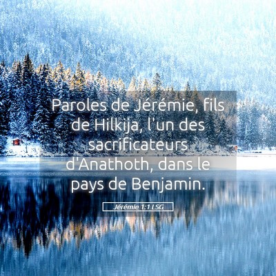 Picture 05 - Jérémie 1:1 LSG - Paroles de Jérémie, fils de Hilkija, l'un des - Bible Verse Picture