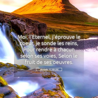 Picture 05 - Jérémie 17:10 LSG - Moi, l'Eternel, j'éprouve le coeur, je sonde les - Bible Verse Picture