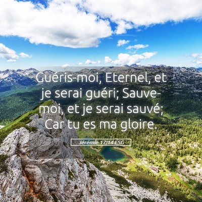 Picture 05 - Jérémie 17:14 LSG - Guéris-moi, Eternel, et je serai guéri; - Bible Verse Picture