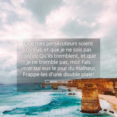 Picture 05 - Jérémie 17:18 LSG - Que mes persécuteurs soient confus, et que je ne - Bible Verse Picture