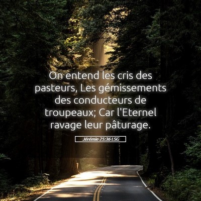 Picture 05 - Jérémie 25:36 LSG - On entend les cris des pasteurs, Les - Bible Verse Picture