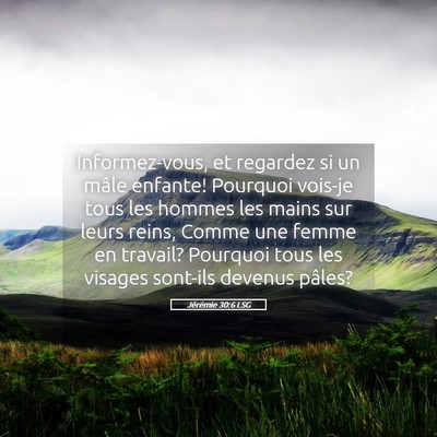 Picture 05 - Jérémie 30:6 LSG - Informez-vous, et regardez si un mâle enfante! - Bible Verse Picture