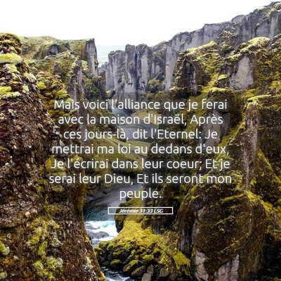 Picture 05 - Jérémie 31:33 LSG - Mais voici l'alliance que je ferai avec la maison - Bible Verse Picture