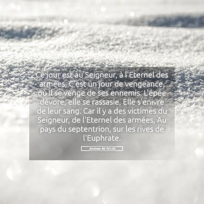 Picture 05 - Jérémie 46:10 LSG - Ce jour est au Seigneur, à l'Eternel des - Bible Verse Picture