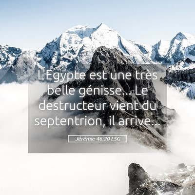 Picture 05 - Jérémie 46:20 LSG - L'Egypte est une très belle génisse... Le - Bible Verse Picture