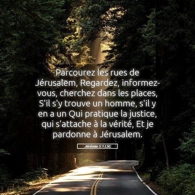 Picture 05 - Jérémie 5:1 LSG - Parcourez les rues de Jérusalem, Regardez, - Bible Verse Picture