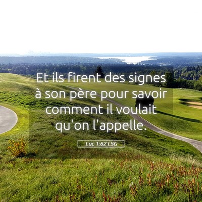 Picture 05 - Luc 1:62 LSG - Et ils firent des signes à son père pour savoir - Bible Verse Picture