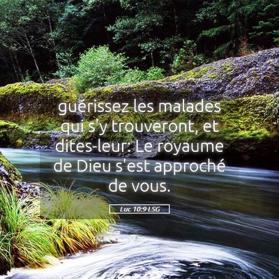 Picture 05 - Luc 10:9 LSG - guérissez les malades qui s'y trouveront, et - Bible Verse Picture