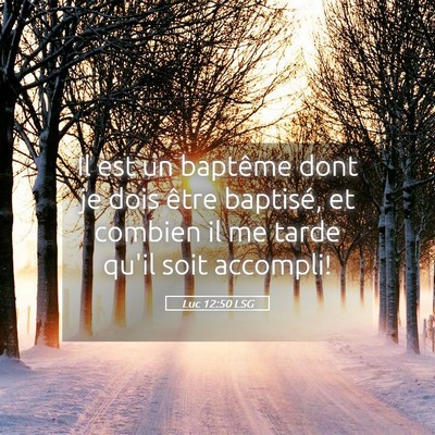 Picture 05 - Luc 12:50 LSG - Il est un baptême dont je dois être baptisé, - Bible Verse Picture