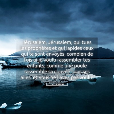 Picture 05 - Luc 13:34 LSG - Jérusalem, Jérusalem, qui tues les prophètes - Bible Verse Picture