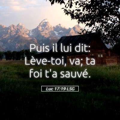 Picture 05 - Luc 17:19 LSG - Puis il lui dit: Lève-toi, va; ta foi t'a - Bible Verse Picture