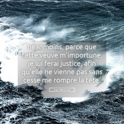 Picture 05 - Luc 18:5 LSG - néanmoins, parce que cette veuve m'importune, je - Bible Verse Picture