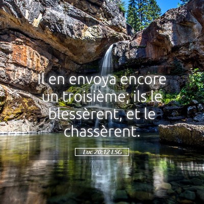Picture 05 - Luc 20:12 LSG - Il en envoya encore un troisième; ils le - Bible Verse Picture