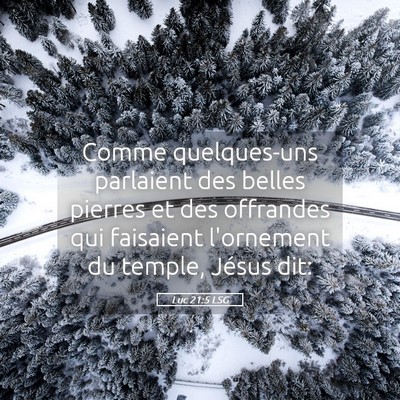 Picture 05 - Luc 21:5 LSG - Comme quelques-uns parlaient des belles pierres - Bible Verse Picture