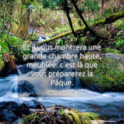 Picture 05 - Luc 22:12 LSG - Et il vous montrera une grande chambre haute, - Bible Verse Picture