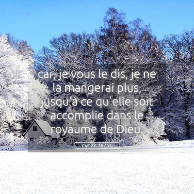 Picture 05 - Luc 22:16 LSG - car, je vous le dis, je ne la mangerai plus, - Bible Verse Picture