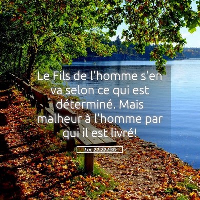 Picture 05 - Luc 22:22 LSG - Le Fils de l'homme s'en va selon ce qui est - Bible Verse Picture