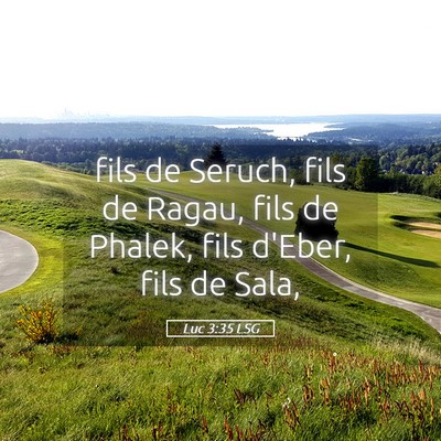Picture 05 - Luc 3:35 LSG - fils de Seruch, fils de Ragau, fils de Phalek, - Bible Verse Picture