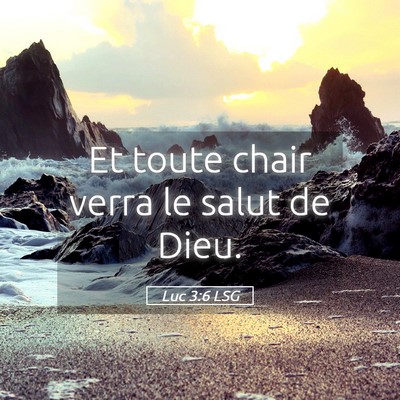 Picture 05 - Luc 3:6 LSG - Et toute chair verra le salut de - Bible Verse Picture