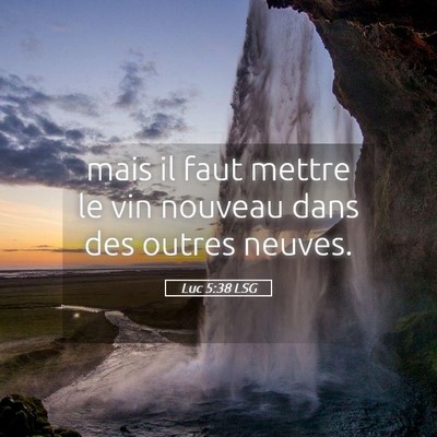 Picture 05 - Luc 5:38 LSG - mais il faut mettre le vin nouveau dans des - Bible Verse Picture