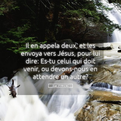 Picture 05 - Luc 7:19 LSG - Il en appela deux, et les envoya vers Jésus, - Bible Verse Picture