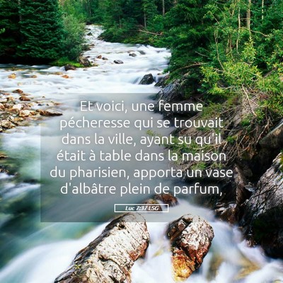 Picture 05 - Luc 7:37 LSG - Et voici, une femme pécheresse qui se trouvait - Bible Verse Picture