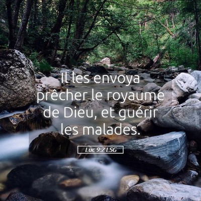 Picture 05 - Luc 9:2 LSG - Il les envoya prêcher le royaume de Dieu, et - Bible Verse Picture