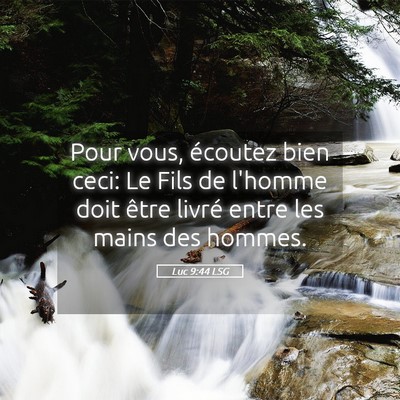 Picture 05 - Luc 9:44 LSG - Pour vous, écoutez bien ceci: Le Fils de l'homme - Bible Verse Picture