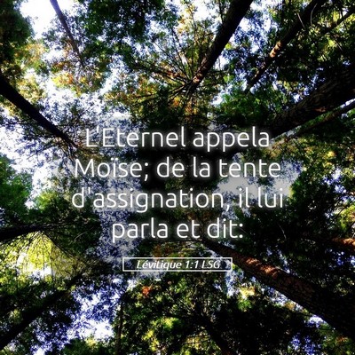 Picture 05 - Lévitique 1:1 LSG - L'Eternel appela Moïse; de la tente - Bible Verse Picture
