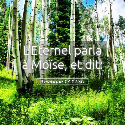 Picture 05 - Lévitique 17:1 LSG - L'Eternel parla à Moïse, et - Bible Verse Picture