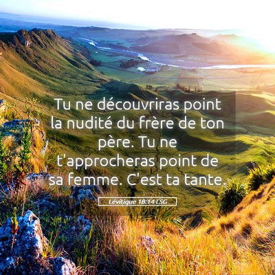 Picture 05 - Lévitique 18:14 LSG - Tu ne découvriras point la nudité du frère de - Bible Verse Picture