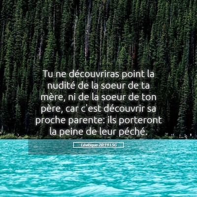 Picture 05 - Lévitique 20:19 LSG - Tu ne découvriras point la nudité de la soeur - Bible Verse Picture