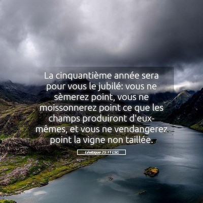 Picture 05 - Lévitique 25:11 LSG - La cinquantième année sera pour vous le - Bible Verse Picture