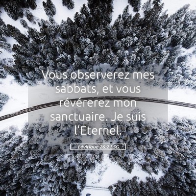 Picture 05 - Lévitique 26:2 LSG - Vous observerez mes sabbats, et vous révérerez - Bible Verse Picture