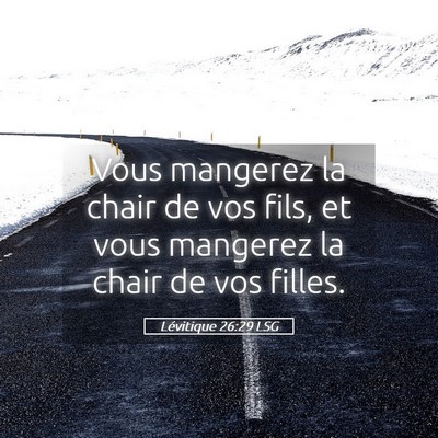 Picture 05 - Lévitique 26:29 LSG - Vous mangerez la chair de vos fils, et vous - Bible Verse Picture