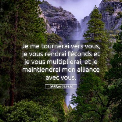 Picture 05 - Lévitique 26:9 LSG - Je me tournerai vers vous, je vous rendrai - Bible Verse Picture