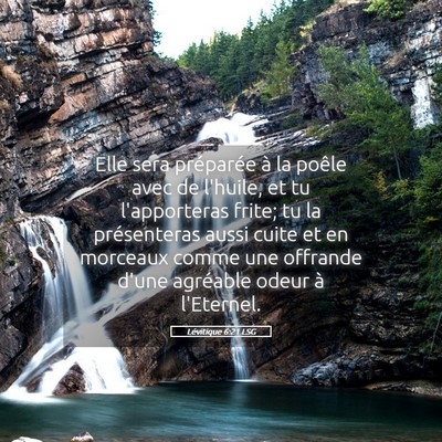 Picture 05 - Lévitique 6:21 LSG - Elle sera préparée à la poêle avec de - Bible Verse Picture