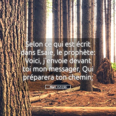 Picture 05 - Marc 1:2 LSG - Selon ce qui est écrit dans Esaïe, le - Bible Verse Picture
