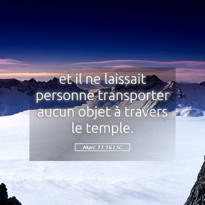 Picture 05 - Marc 11:16 LSG - et il ne laissait personne transporter aucun - Bible Verse Picture