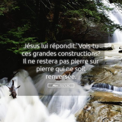 Picture 05 - Marc 13:2 LSG - Jésus lui répondit: Vois-tu ces grandes - Bible Verse Picture