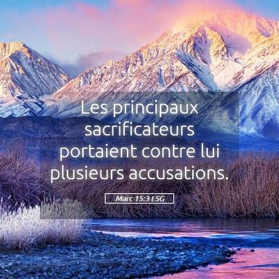 Picture 05 - Marc 15:3 LSG - Les principaux sacrificateurs portaient contre - Bible Verse Picture