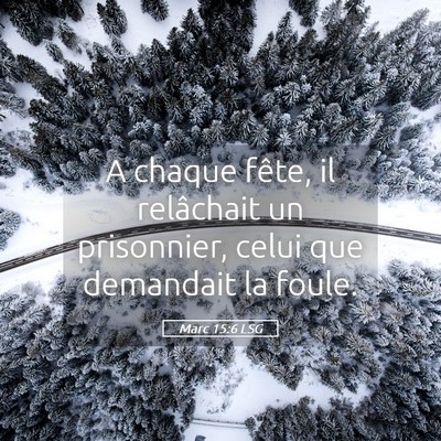 Picture 05 - Marc 15:6 LSG - A chaque fête, il relâchait un prisonnier, - Bible Verse Picture